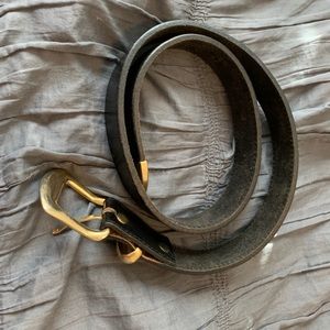 Black with gold detailing belt